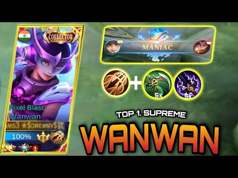 WANWAN GOLD LANE! TOP 1 SUPREME WANWAN (MYTHICAL GLORY RANK) | MLBB