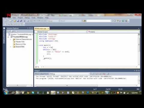 Visual C++ 2010 Tutorial 10 - While Loops