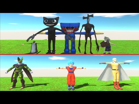 - TEAM DRAGON BALL VS TEAM CARTOON CAT  - Animal Revolt Battle Simulator