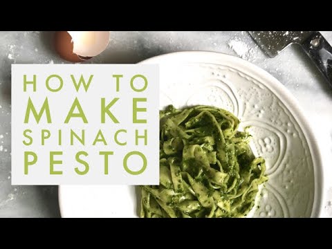 How to Make Spinach Pesto || Cara Di Falco || Cara's Cucina