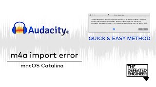 How to import an m4a files into Audacity | macOS