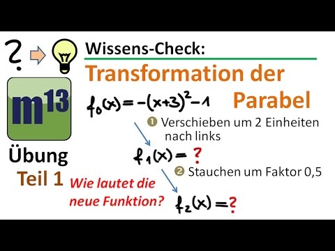 Parabel verschieben, strecken, stauchen, spiegeln (Übung 1)
