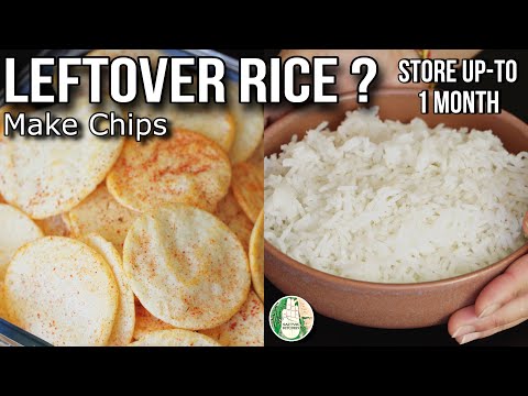 1 Bowl of leftover Rice can make CRISPY CHIPS ! NON-FRIED storable Rice Chips recipe Sattvik kitchen