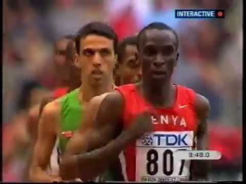 Men's 5000m Final - Paris World Championship - 31 August 2003 - Eliud Kipchoge