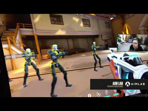 shroud reacts to Scream practice bots on stage