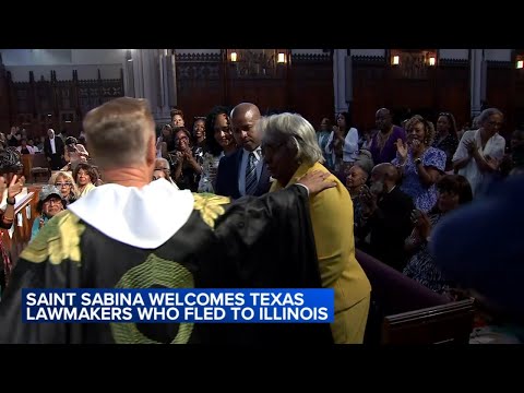 Texas Democrats welcomed to St. Sabina Church, mark one week in Illinois protesting redistricting