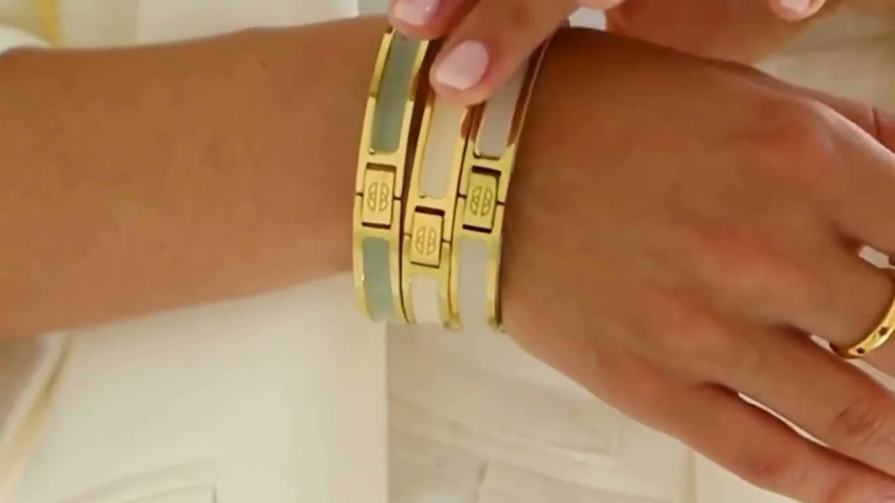 Gold bangle stack by Florence London Jewellery