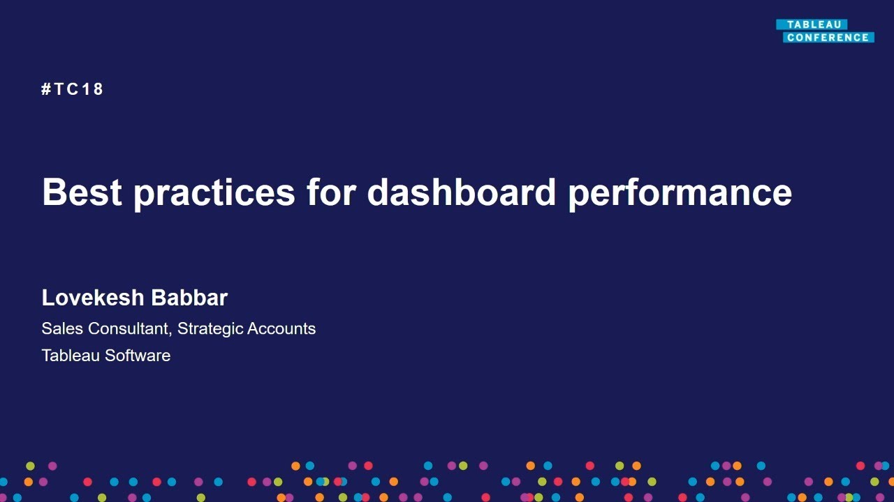 Best practices for dashboard performance