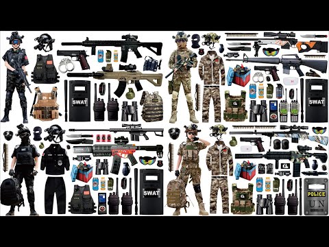 Open Box Toy Gun Collection, QBZ191 Assault Rifle, M416 Assault Rifle, M4 Electric Carbine, Glock