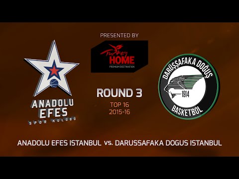 Highlights: Top 16, Round 3, Anadolu Efes Istanbul 84-71 Darussafaka Dogus Istanbul