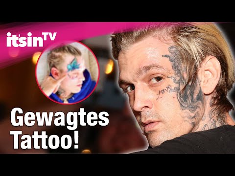Aaron Carter hat sich riesiges Gesichtstattoo stechen lassen! | It's in TV