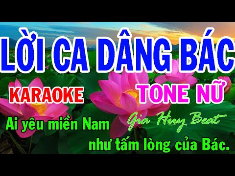 Karaoke  Lời Ca Dâng Bác  Tone Nữ  Nhạc Sống  gia huy beat