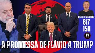 [AO VIVO] SUBMISSO E ENTREGUISTA, FLÁVIO BOLSONARO VAI AOS EUA E OFERECE O BRASIL A TRUMP (6/7)