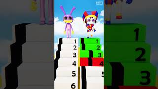 Dance Stairs Race With Pomni and Jax 2 #shorts #theamazingdigitalcircus