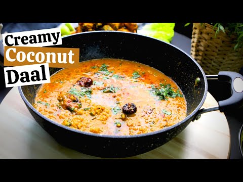 COCONUT DAL TADKA RECIPE || Creamy Coconut Daal Curry || Lentils in Coconut Milk || #DIFK
