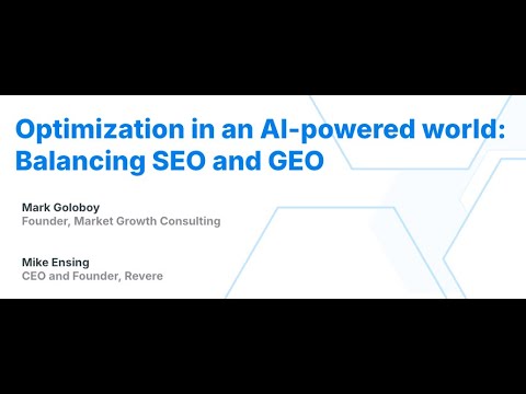 Balancing SEO vs  GEO Webinar    LLM Optimization in an AI powered world