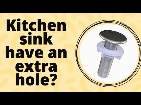 Part of a video titled How to Cover the extra hole in a kitchen sink - YouTube