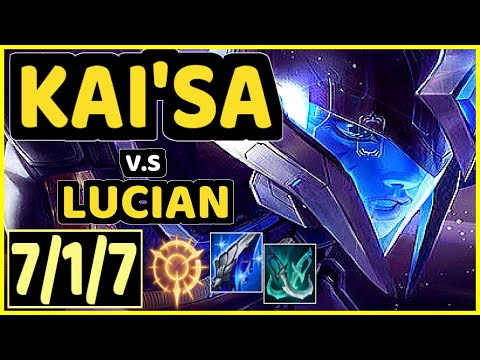 LEO (KAI'SA) vs LUCIAN - 7/1/7 KDA BOTTOM ADC CHALLENGER GAMEPLAY - KR