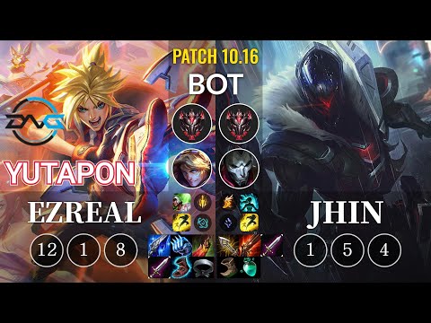 DFM Yutapon Ezreal vs Jhin Bot - KR Patch 10.16