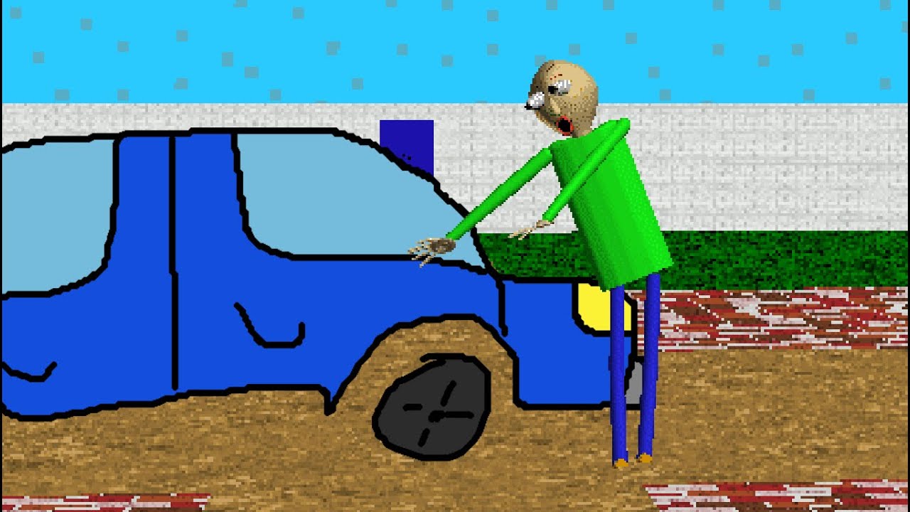 baldi get hit by a car animated | baldi