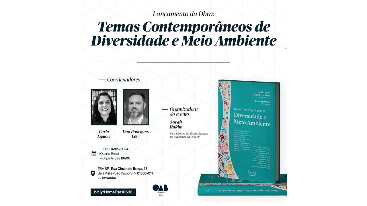 Lançamento do livro "Temas Contemporâneos de Diversidade e Meio Ambiente"
