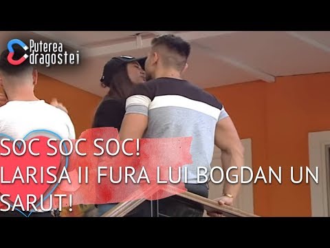 SOC SOC SOC! Larisa ii fura lui Bogdan un sarut 😱 I-a raspuns la sarut?