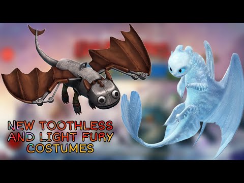 NEW TOOTHLESS AND LIGHT FURY COSTUMES - Dragons:Rise of Berk