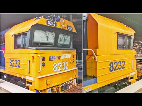 Pacific National 82 class EMD locomotive - 8232 at Strathfield station
