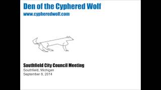 preview picture of video 'Southfield City Council Meeting September 8, 2014'