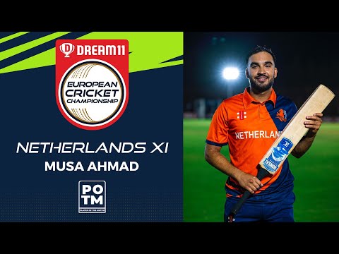 POTM: M.Ahmad - Group B, Match 10 - NED-XI vs SWE | Highlights | Dream11 ECC, 2022 | ECC22.034