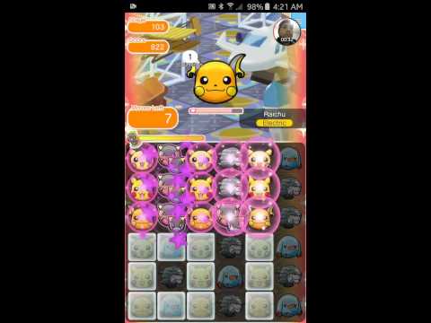Pokémon Shuffle Mobile   Stage 103   Raichu