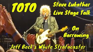Steve Lukather Talks About Playing Jeff Beck&#39;s Stratocaster Live | Toto Dogz of Oz Tour Moment