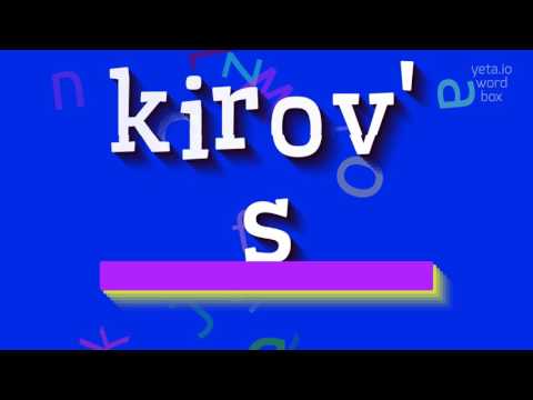 How to say "kirov's"! (High Quality Voices)