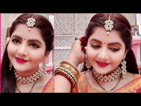 नई दुल्हन शादी में जाने के लिए ऐसे करें सुंदर मेकप |RARA| Traditional bridal makeup for karwachauth| Video