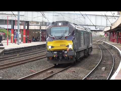 68034/68004 0c53 and 68005/68033 6c53 Crewe - Sellafield flasks, 28th -  29th May 2019