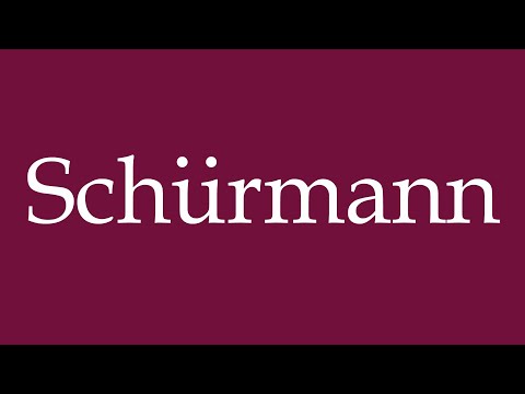 How to Pronounce ''Schürmann'' Correctly in German