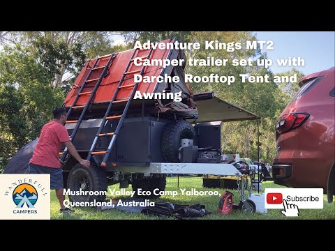Camping set-up | Hipcamp [Kings MT2 Camper Trailer, Darche tent and awning, Ford Everest, ASMR)