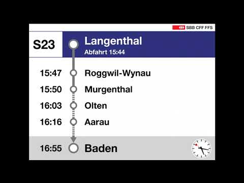 SBB Ansagen, S23 (Langenthal-Baden) | + Bauarbeiten Ansage in Däniken SO | Isabelle