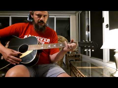 During the verses, the guitar plays the riff shown - the chords marked are - Counting Crows
