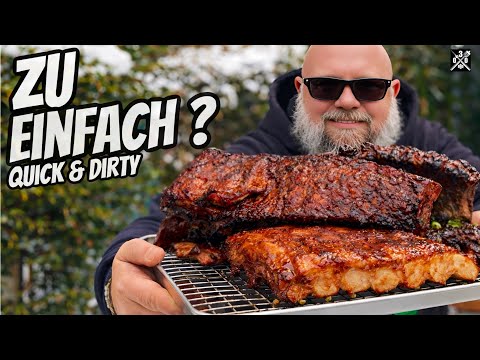 2 STUNDEN Rippchen Qick and Dirty TERIYAKI Style vom Smoker GEHT DAS - 030 BBQ