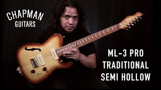 Video thumbnail for Chapman Guitars ML3 Pro Traditional Semi Hollow | Clean and Crunch Tones Demo by Perfecto De Castro