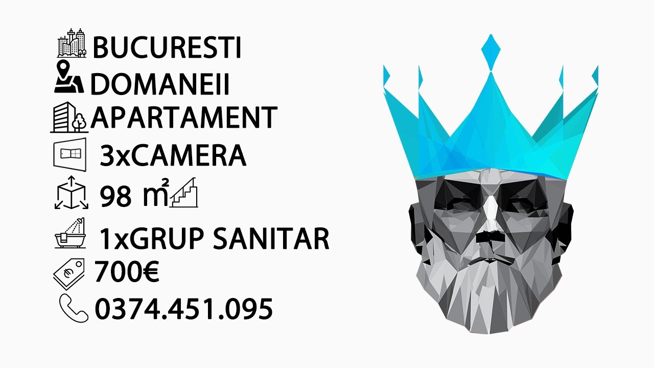 Tur video Domenii | Spatiu Birouri | 3 Camere | Centrala | Balcon | 98 MP