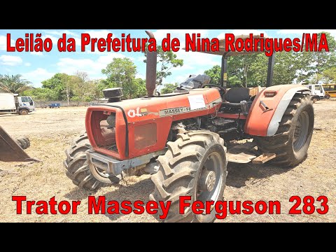 Trator Massey Ferguson 283 em leilão da Prefeitura de Nina Rodrigues/MA