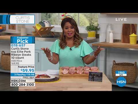 Curtis Stone 6 oz. Elite Pork Ribeye Steaks 10count