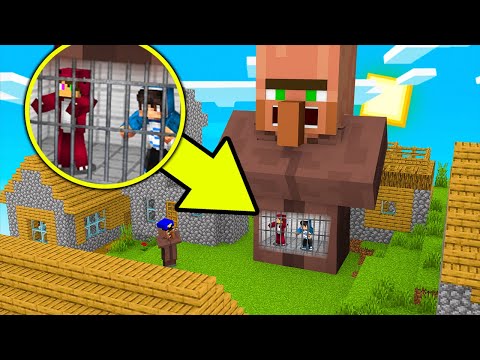RAPTOR AND ACENIX in the VILLAGES PRISON in MINECRAFT 😂 MINECRAFT ROLEPLAY
