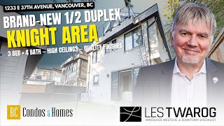 2–1233 E 37th Avenue, Vancouver | Brand New Side ½ Duplex