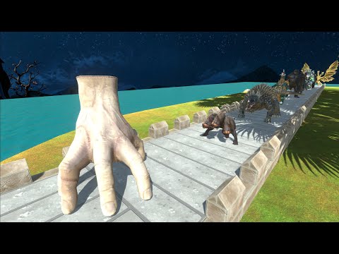 NEW UNIT ! Hand Wednesday VS GHIDORAH DEATH RUN - Animal Revolt Battle Simulator
