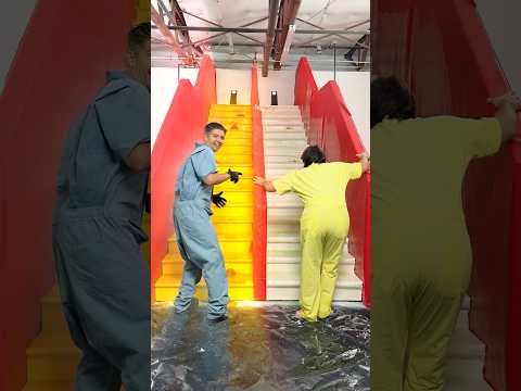 Slippery vs Sticky Stairs! 🧗
