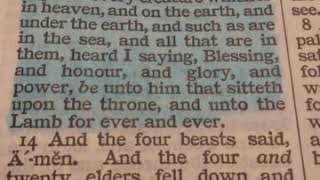 KJV vs NLT reading of Revelation 5:14
