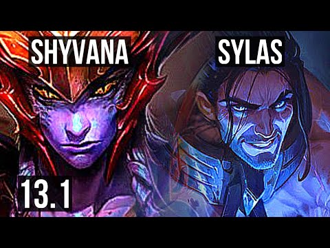 SHYVANA vs SYLAS (JNG) | 10/1/17, Godlike, Rank 10 Shyvana | KR Master | 13.1